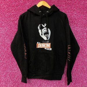 Kiss The Demon Rock God Rock Band Hoodie Small
